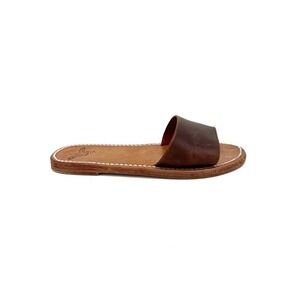 Freebird by Steven | Golden Brown Leather Slide Sandal Size 7